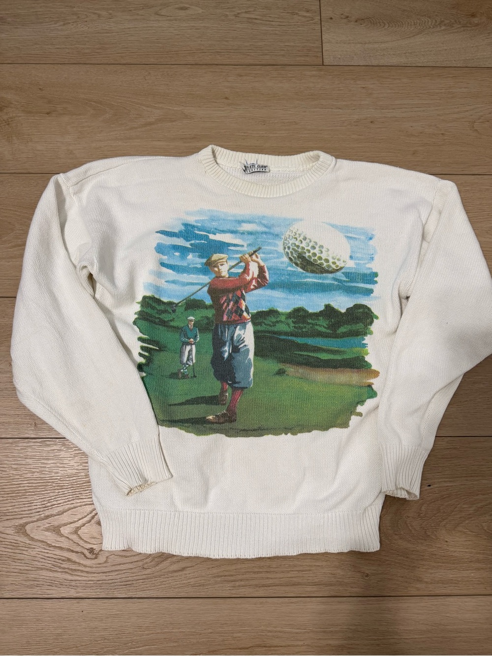 Vintage Golf Crewneck Sweater - White